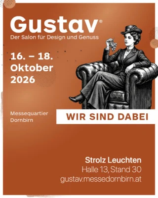 Kaum zu glauben, aber dieses Wochenende startet schon wieder die Gustav Messe!

Natürlich sind wir auch heuer wieder mit dabei und freuen uns darauf, euch unsere Leuchten und ausgewählte Lieblingsstücke zu zeigen.

Ihr findet uns wie immer in Halle 13.

Ich freue mich schon auf schöne Begegnungen, inspirierende Gespräche und euren Besuch!

Bis bald auf der Gustav!

#StrolzLeuchten #DieGustav #GustavMesse #Design #Handwerk #Leuchtendesign @die.gustav